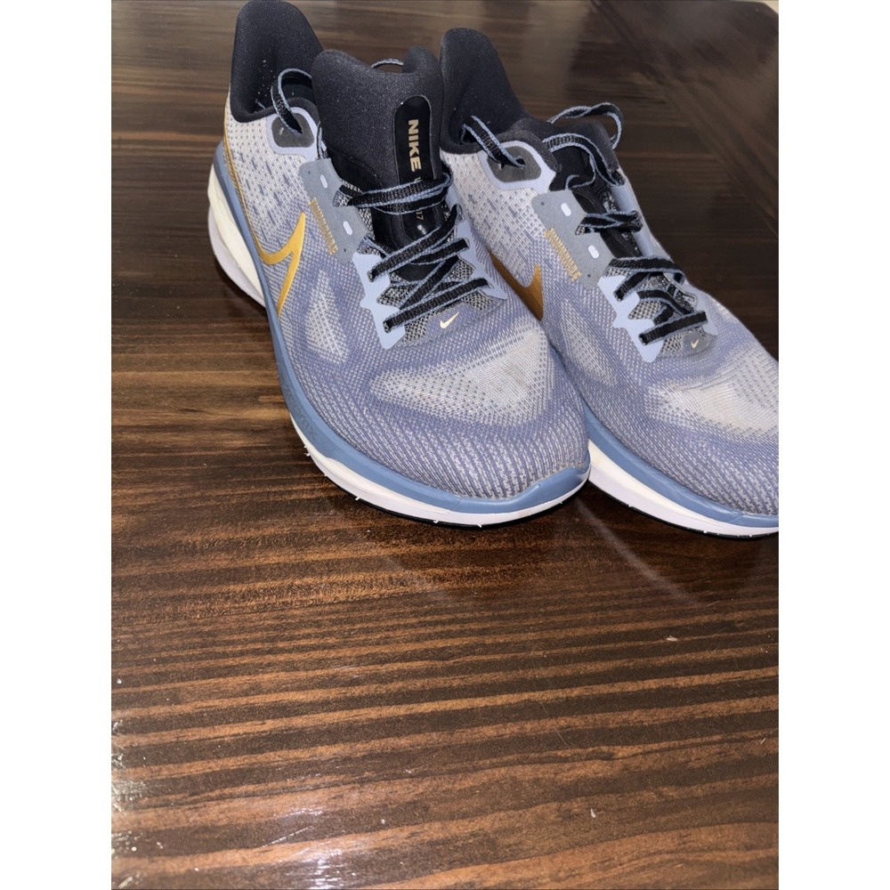 Nike Vomero 17 Diffused Blue Gold Women Sz 8 Running Shoe